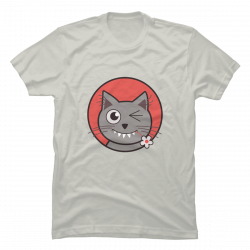 winking cat shirt